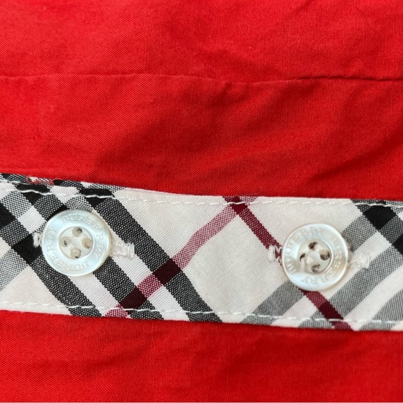 Burberry girls red dress size L large nova trim - Picture 4 of 5